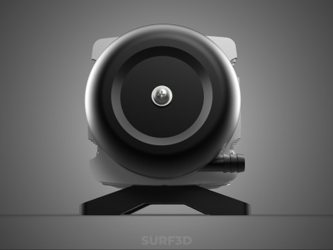 विद्युत चुंबकीय वायु पंप कंप्रेसर ब्लोअर एरेटर मोटर एसीओ 3D मॉडल