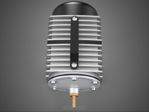 विद्युत चुंबकीय वायु पंप कंप्रेसर ब्लोअर एरेटर मोटर एसीओ 3D मॉडल