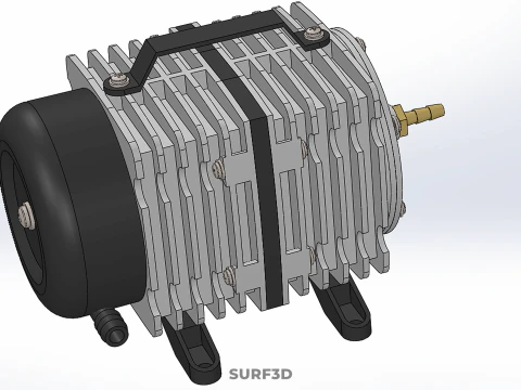 ELECTRICAL MAGNETIC AIR PUMP COMPRESSOR BLOWER AERATOR MOTOR ACO 3D Model