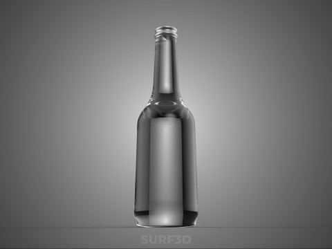 GLAZEN LEGE DRANK Frisdrank FLES ZILVEREN METALLIC DOP 3D Model
