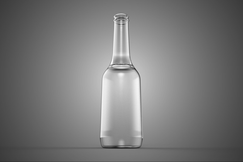 표준 크리스탈 투명 음료 긴목 유리병 ML 3D 모델 .c4d .max .obj .3ds .fbx .stl .blend 