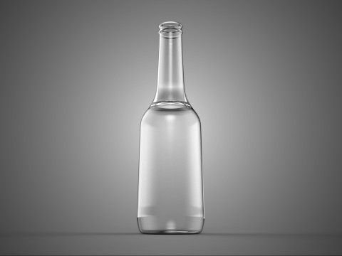 STANDART KRİSTAL ŞEFFAF İÇECEK UZUN BOYUNLU CAM ŞİŞE ML 3D Model