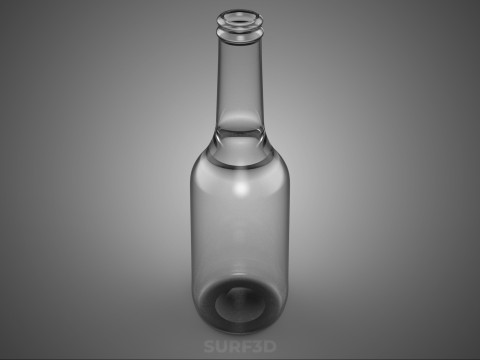 표준 크리스탈 투명 음료 긴목 유리병 ML 3D 모델