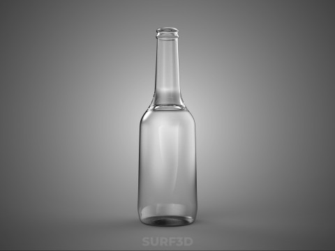 표준 크리스탈 투명 음료 긴목 유리병 ML 3D 모델
