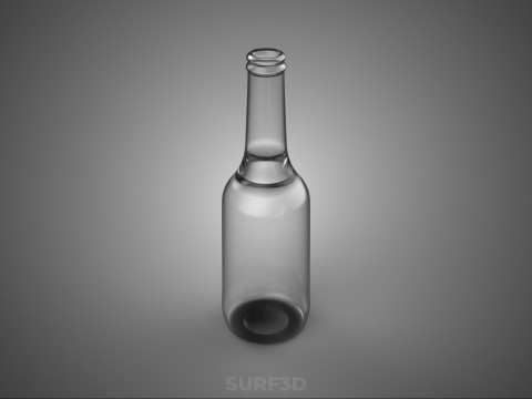 표준 크리스탈 투명 음료 긴목 유리병 ML 3D 모델