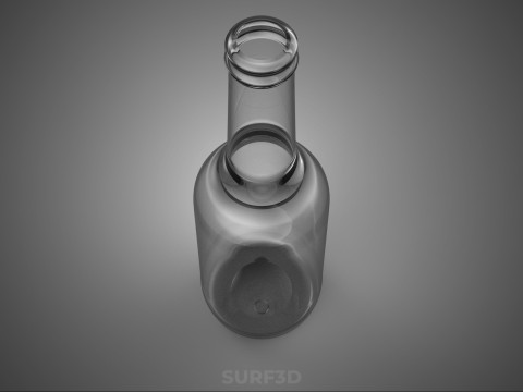 표준 크리스탈 투명 음료 긴목 유리병 ML 3D 모델