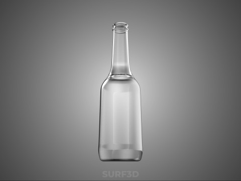 표준 크리스탈 투명 음료 긴목 유리병 ML 3D 모델