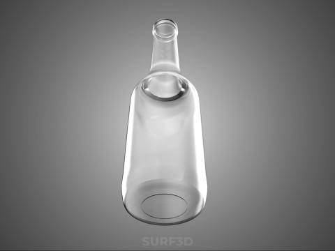 표준 크리스탈 투명 음료 긴목 유리병 ML 3D 모델