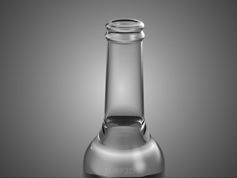 표준 크리스탈 투명 음료 긴목 유리병 ML 3D 모델