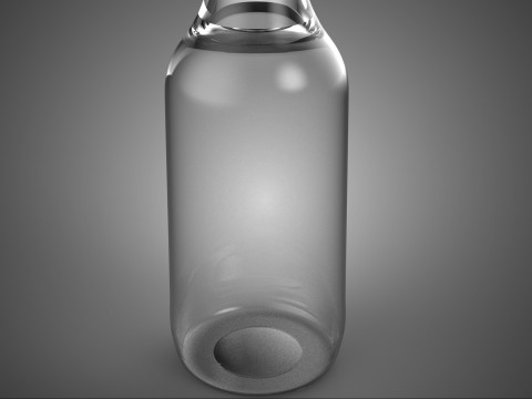 표준 크리스탈 투명 음료 긴목 유리병 ML 3D 모델