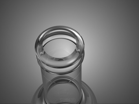 표준 크리스탈 투명 음료 긴목 유리병 ML 3D 모델