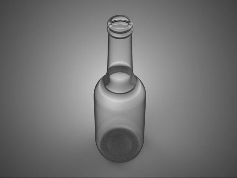 RECIPIENTE DE GARRAFA DE VIDRO LONGNECK VAZIO TRANSPARENTE BEBIDA REFRIGERANTE Modelo 3D