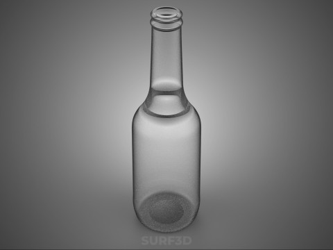 WADAH BOTOL KACA LONGNECK MINUMAN SOFT DRINK KOSONG Model 3D