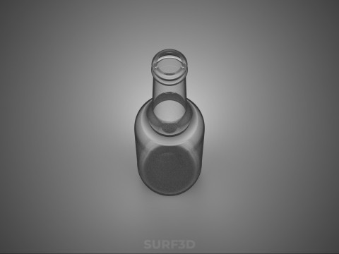 WADAH BOTOL KACA LONGNECK MINUMAN SOFT DRINK KOSONG Model 3D