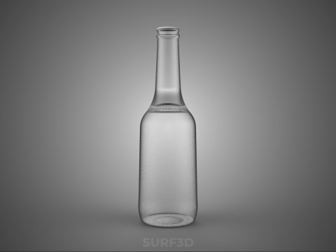 WADAH BOTOL KACA LONGNECK MINUMAN SOFT DRINK KOSONG Model 3D