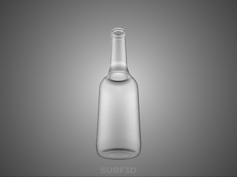 WADAH BOTOL KACA LONGNECK MINUMAN SOFT DRINK KOSONG Model 3D