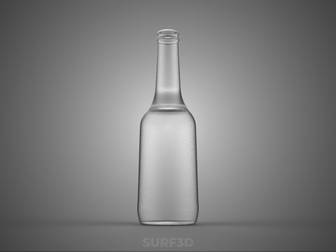 WADAH BOTOL KACA LONGNECK MINUMAN SOFT DRINK KOSONG Model 3D