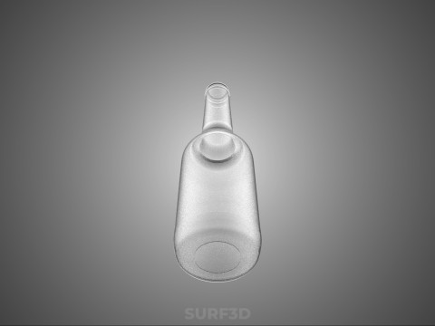 WADAH BOTOL KACA LONGNECK MINUMAN SOFT DRINK KOSONG Model 3D