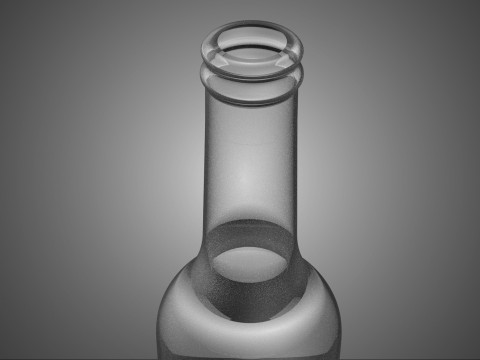 WADAH BOTOL KACA LONGNECK MINUMAN SOFT DRINK KOSONG Model 3D