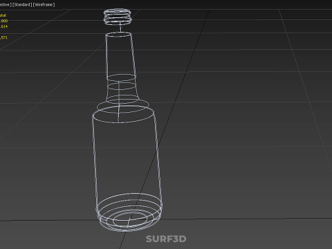 WADAH BOTOL KACA LONGNECK MINUMAN SOFT DRINK KOSONG Model 3D