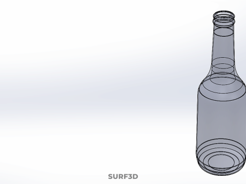 WADAH BOTOL KACA LONGNECK MINUMAN SOFT DRINK KOSONG Model 3D