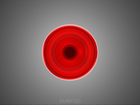 CZERWONA SZKLANA BUTELKA PŁYNU CZARNA KORPUS OPAKOWANIE NAPÓJ WYSOKI Model 3D