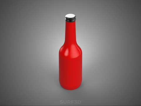 CZERWONA PRZYPRAWA BUTELKA SOS PRZYPRAWA KETCHUP CHILI W PŁYNIE Model 3D