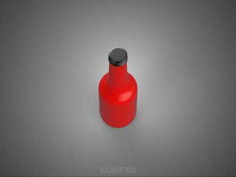 CZERWONA PRZYPRAWA BUTELKA SOS PRZYPRAWA KETCHUP CHILI W PŁYNIE Model 3D