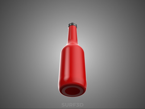 CZERWONA PRZYPRAWA BUTELKA SOS PRZYPRAWA KETCHUP CHILI W PŁYNIE Model 3D
