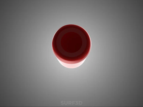 RED CONDIMENT BOTTLE SAUCE SEASONING SAVORY KETCHUP CHILI LIQUID 3D Model