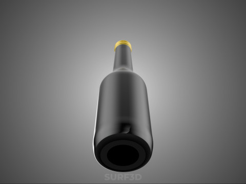 СТЕКЛЯННАЯ БУТЫЛКА СОЕВЫЙ СОЕВЫЙ СОУС ЖИДКОСТЬ МАСЛО ИНГРЕДИЕНТ ПРИПРАВА 3D Модель