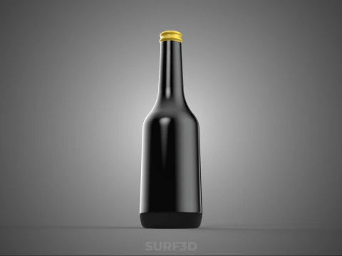 PREMIUM SHOYU SOY SAUCE DARK BOTTLE ASIAN SEASONING CONDIMENT 3D Model