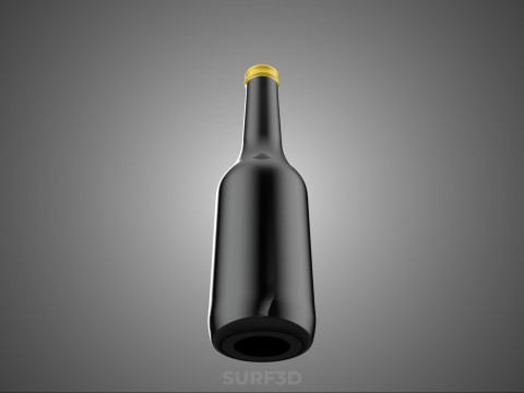 CONDIMENT D'ASSAISONNEMENT ASIATIQUE DE SAUCE SOJA SHOYU PREMIUM BOUTEILLE NOIRE Modèle 3D