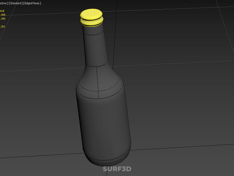 CONDIMENT D'ASSAISONNEMENT ASIATIQUE DE SAUCE SOJA SHOYU PREMIUM BOUTEILLE NOIRE Modèle 3D