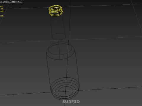 CONDIMENT D'ASSAISONNEMENT ASIATIQUE DE SAUCE SOJA SHOYU PREMIUM BOUTEILLE NOIRE Modèle 3D