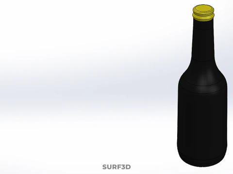 PREMIUM SHOYU SOY SAUCE DARK BOTTLE ASIAN SEASONING CONDIMENT 3D Model