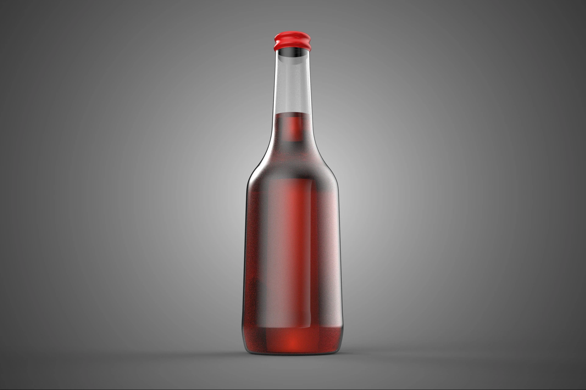 RED BOTTLE BEVERAGE SODA FIZZY SPARKLING REFRESHMENT SOFT DRINK 3D Model .c4d .max .obj .3ds .fbx .stl .blend 