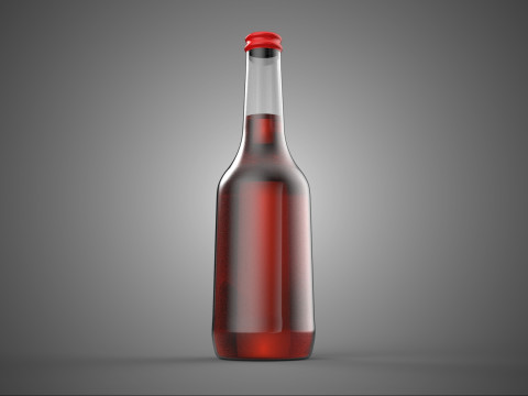 ROTE FLASCHE GETRÄNK SODA prickelndes Erfrischungsgetränk 3D Modell
