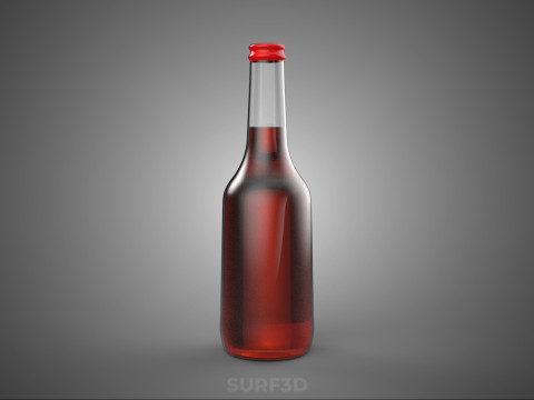 ROTE FLASCHE GETRÄNK SODA prickelndes Erfrischungsgetränk 3D Modell