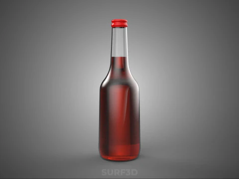 RED BOTTLE BEVERAGE SODA FIZZY SPARKLING REFRESHMENT SOFT DRINK 3D Model