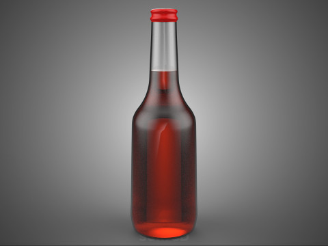 ROTE FLASCHE GETRÄNK SODA prickelndes Erfrischungsgetränk 3D Modell