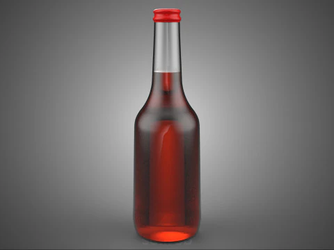 RED BOTTLE BEVERAGE SODA FIZZY SPARKLING REFRESHMENT SOFT DRINK 3D Model