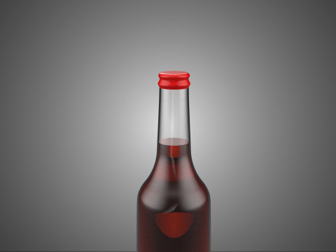 ROTE FLASCHE GETRÄNK SODA prickelndes Erfrischungsgetränk 3D Modell