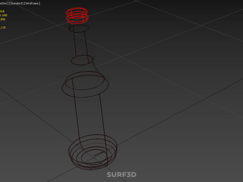 ROTE FLASCHE GETRÄNK SODA prickelndes Erfrischungsgetränk 3D Modell