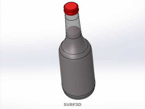 ROTE FLASCHE GETRÄNK SODA prickelndes Erfrischungsgetränk 3D Modell