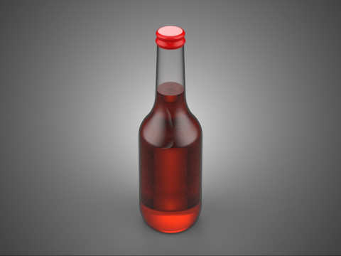 BOTTIGLIA DI PLASTICA SODA BOTTIGLIA ACQUA ROSSO MOCKUP BEVANDA GASATA Modello 3D