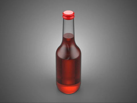 GARRAFA DE REFRIGERANTE DE PL&Aacute;STICO &Aacute;GUA VERMELHA MOCKUP REFRIGERANTE CARBONADO Modelo 3D
