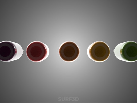 ZUMOS DE FRUTAS Y VERDURAS NATURALES BOTELLAS LIQUIDO FRESCO SALUDABLE PACK Modelo 3D