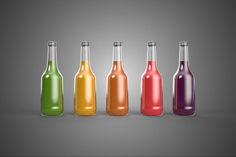 BOTELLA DE CRISTAL DE JUGO DE VERDURAS DE FRUTAS MIXTAS COLECCIÓN DE VEGETALES DE CULTIVO Modelo 3D .c4d .max .obj .3ds .fbx .stl .blend