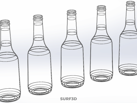 BOTELLA DE CRISTAL DE JUGO DE VERDURAS DE FRUTAS MIXTAS COLECCIÓN DE VEGETALES DE CULTIVO Modelo 3D